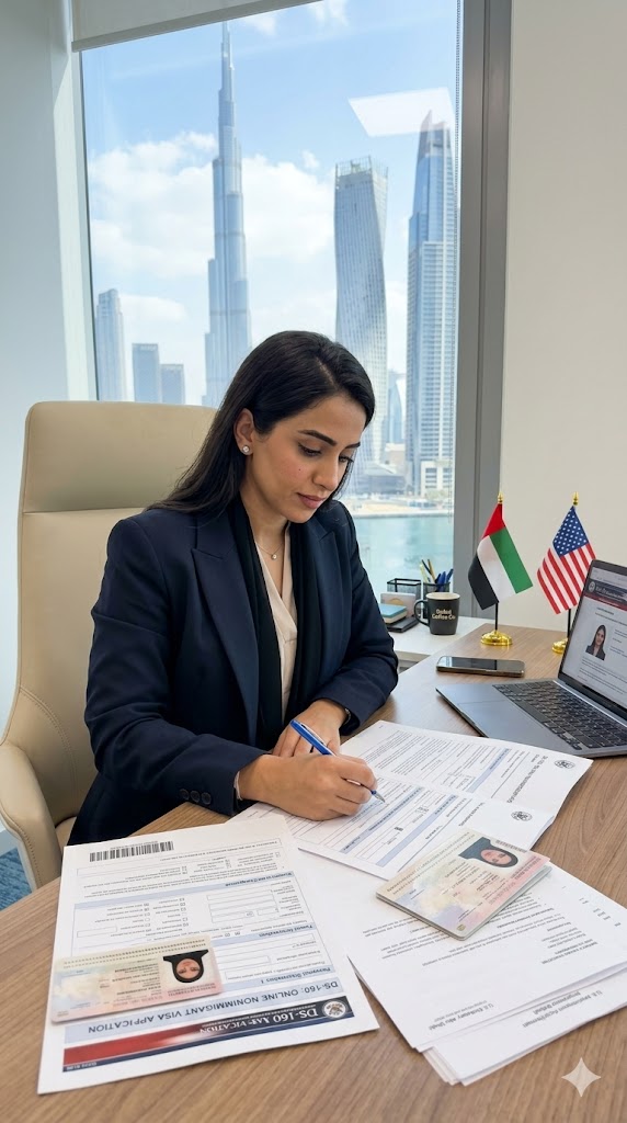 DS-160 online application form for US B1 B2 visa from UAE